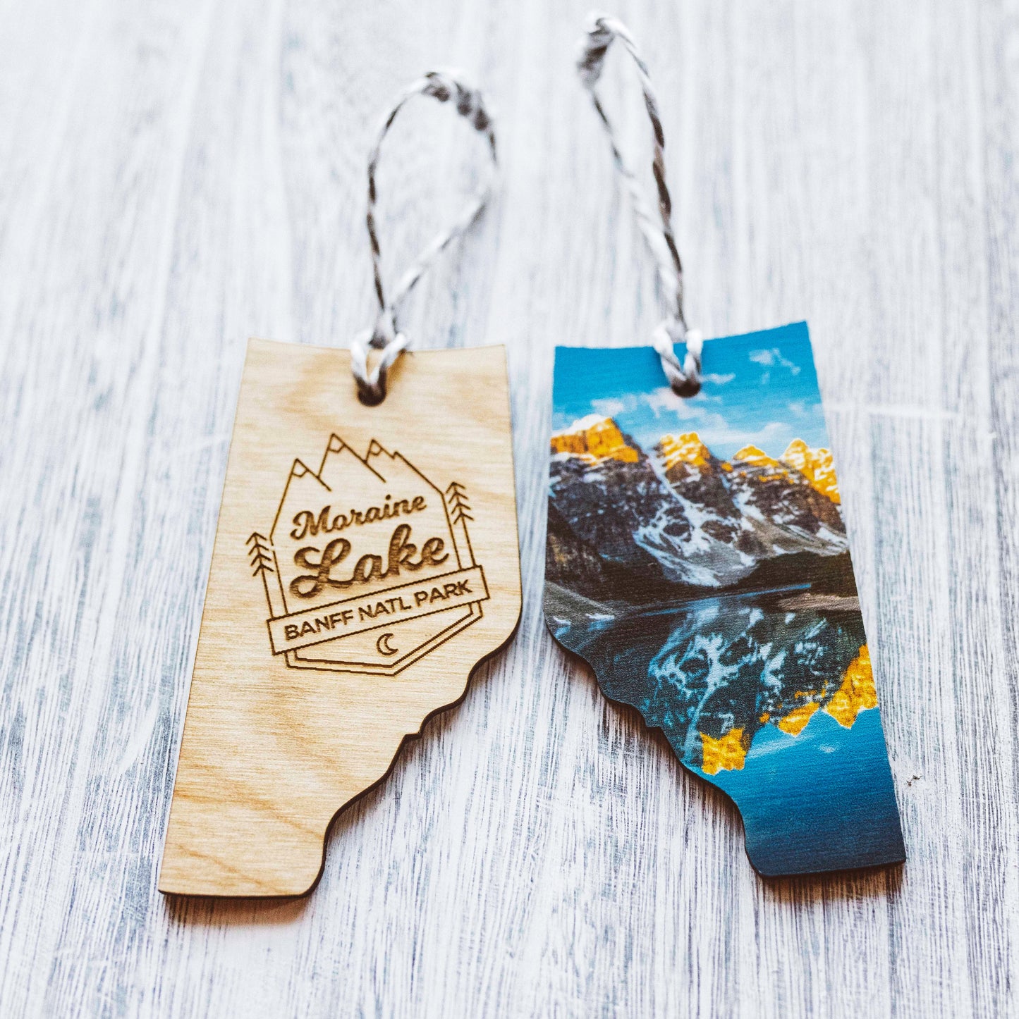 Adornos navideños de madera de Alberta hechos a pedido<br> Sólo depósito