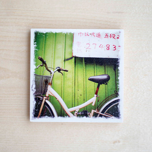 VENTA<br> Posavasos fotográfico de madera de abedul<br> Acabado mate de 4x4"