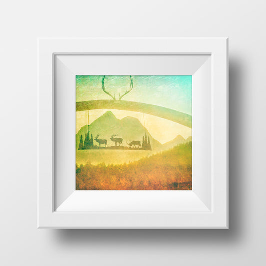 Ranch Post + Mountains in Montana <br> Archival Fine Art Chromogenic Print