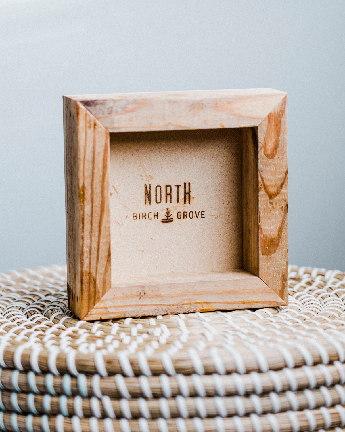 Autumn Aspens in Kananaskis <br> 5x5" Signature Glossy Art Block  <br> Rustic Barn Wood Edges