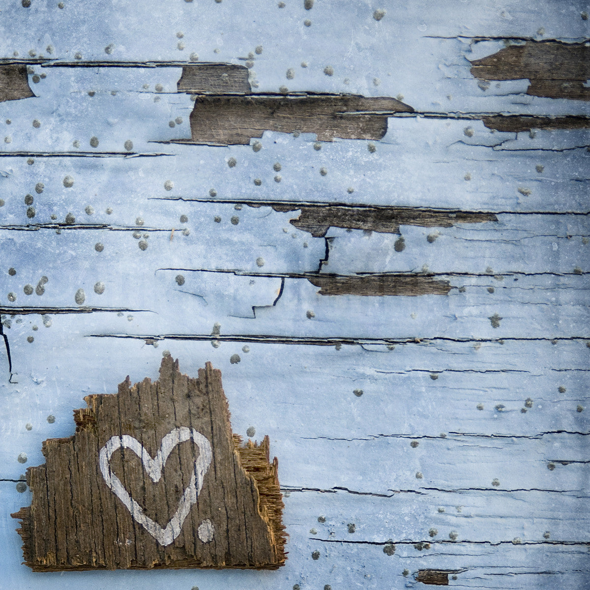Heart on Blue Wall <br>Archival Fine Art Chromogenic Print