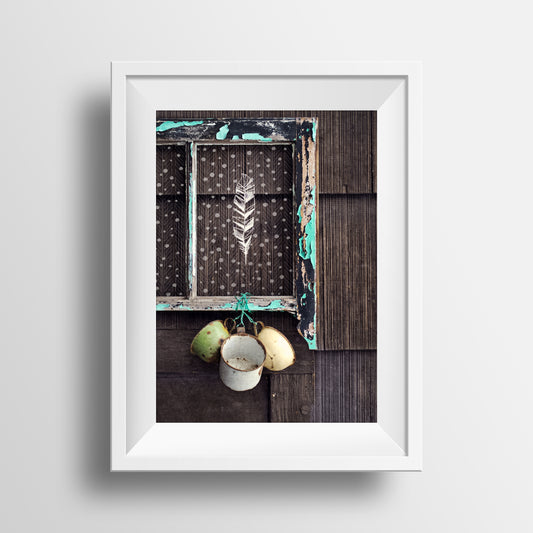 Tazas de camping esmaltadas canadienses<br> Kootenays Occidental<br> Impresión cromogénica de bellas artes de archivo de edición limitada