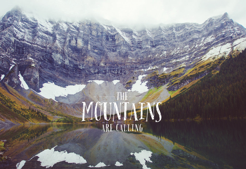 Las montañas están llamando<br> Lago Rawson Alberta<br> Archivo de edición limitada<br> Impresión cromogénica de bellas artes