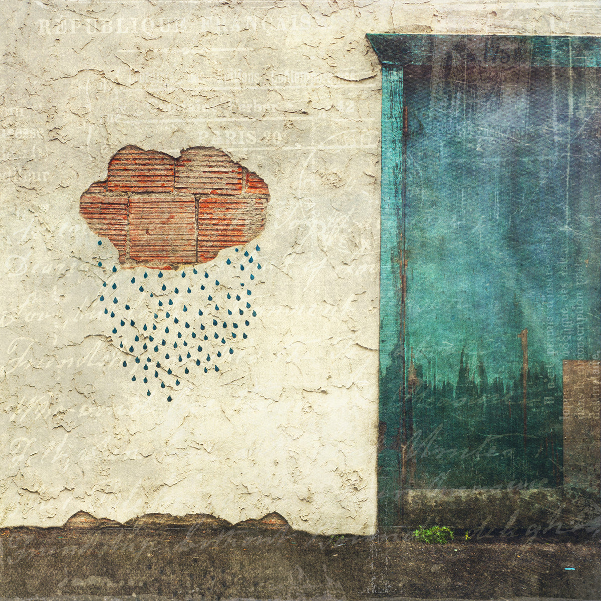 Rain Cloud Street Art <br> Banff Alta <br>Archival Fine Art Chromogenic Print