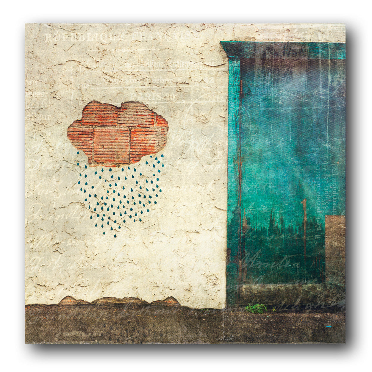 Rain Cloud Street Art <br> Banff Alta <br>Archival Fine Art Chromogenic Print