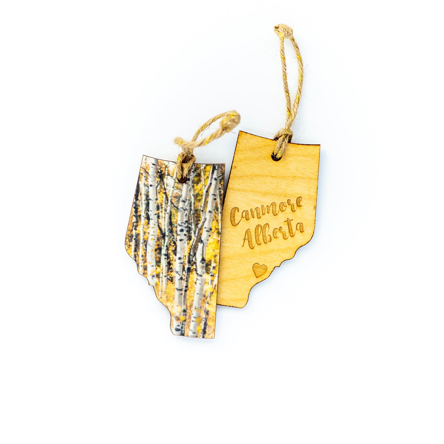 CLEARANCE Alberta Wooden Holiday Ornament Canmore