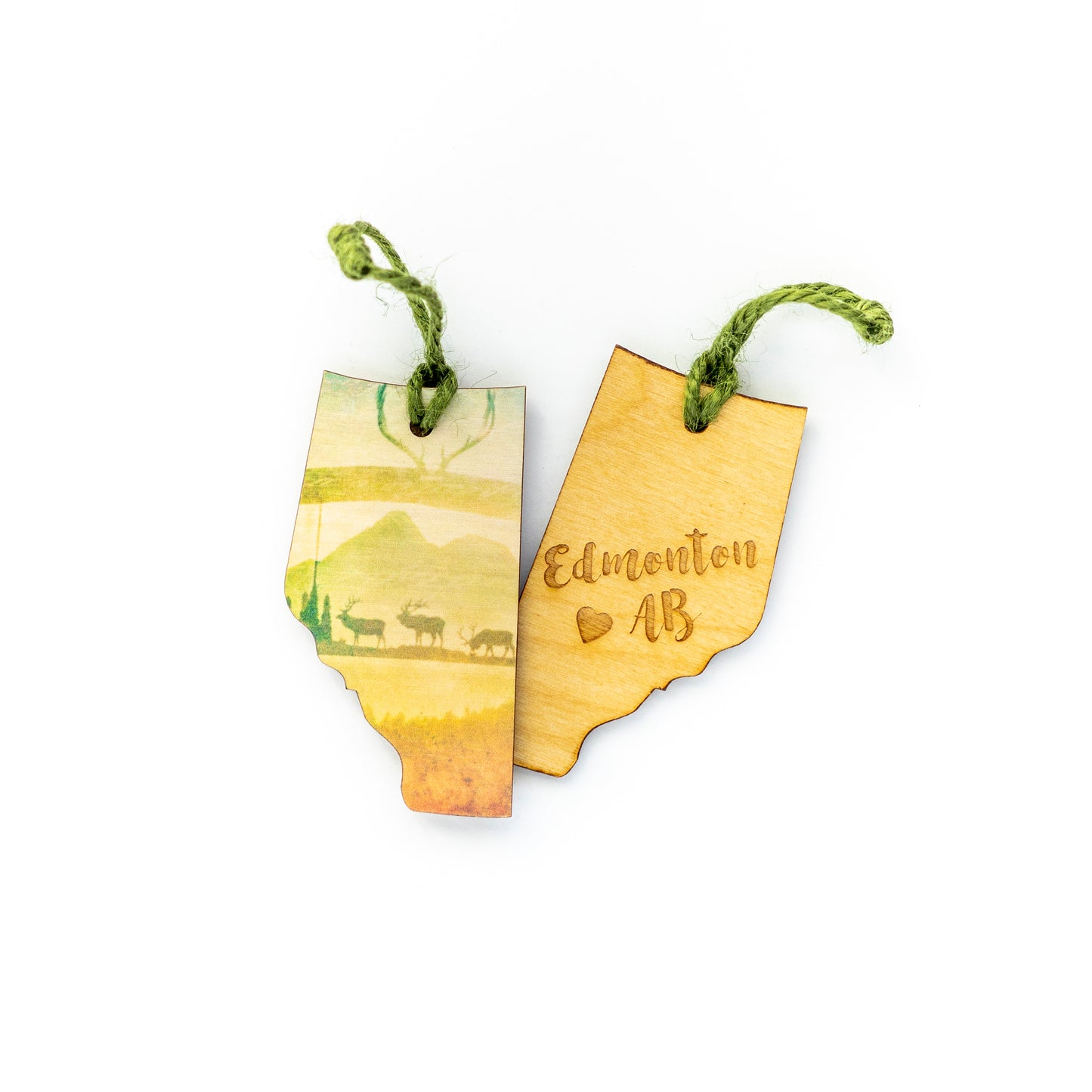CLEARANCE Alberta Wooden Holiday Ornament Edmonton AB