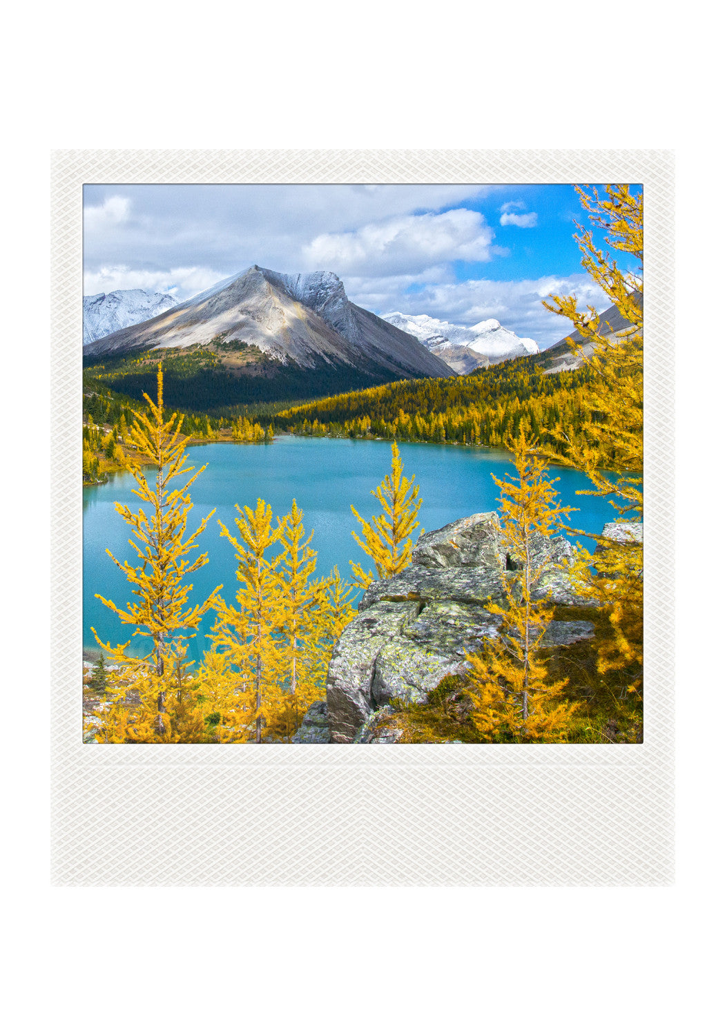 CLEARANCE<br> Metallic Polaroid Magnet <br>Morning Light Banff N.P