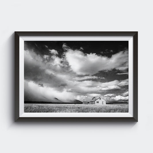 Kuva Collection <br>Storm Rolling In <br>Grand Tetons Wyoming <br>Limited Release Archival B+W Fine Art Print