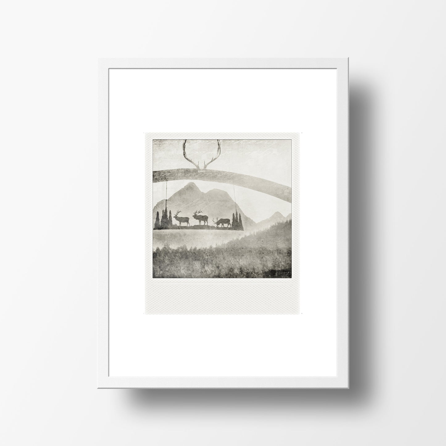 SALE<br> Metallic Polaroid Magnet <br>Ranch Post + Mountains