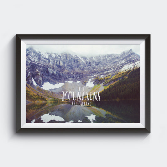Las montañas están llamando<br> Lago Rawson Alberta<br> Archivo de edición limitada<br> Impresión cromogénica de bellas artes