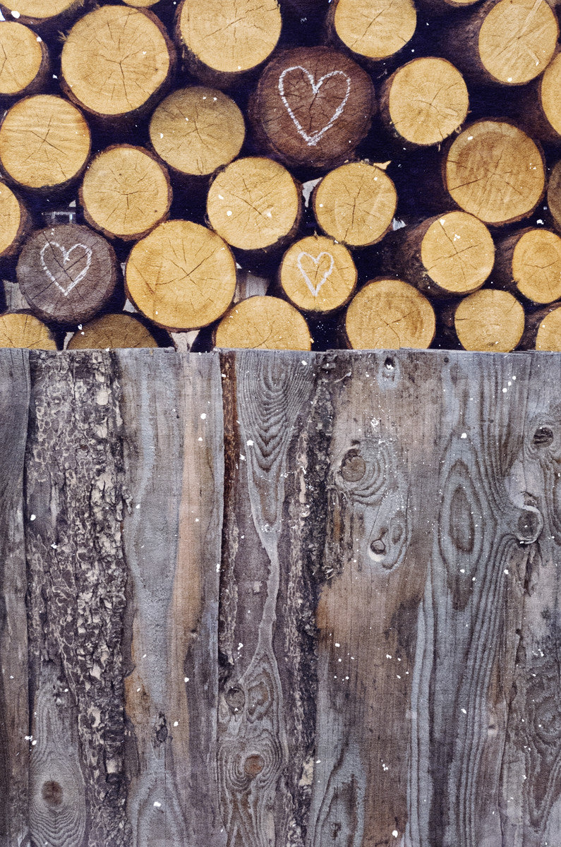 Collected Woodpile + Hearts <br>Rural Canada<br>Limited Release Archival Fine Art Chromogenic Print